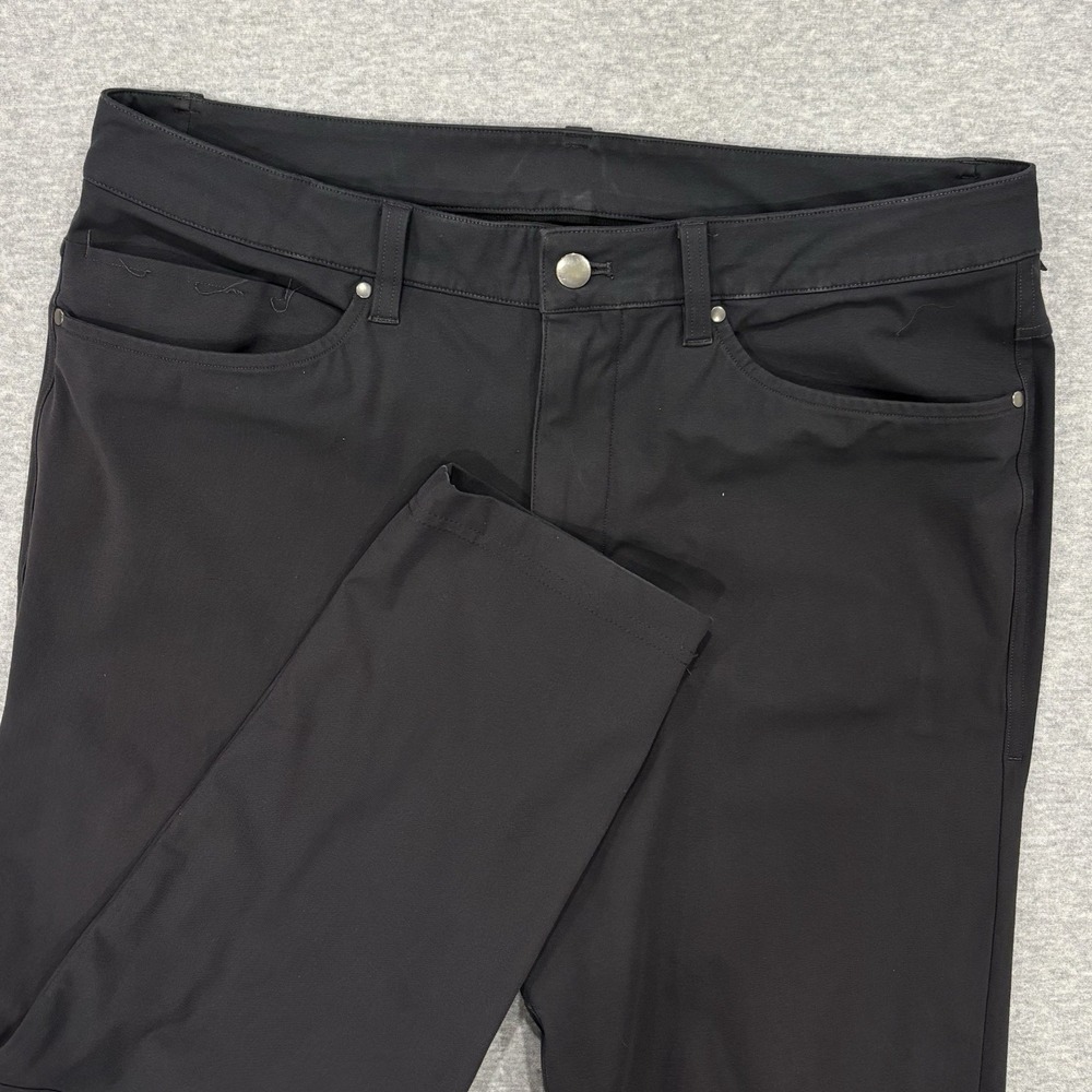 Lululemon ABC Pants Mens 34x27 Dark Gray Stretch Trousers Athleisure Performance